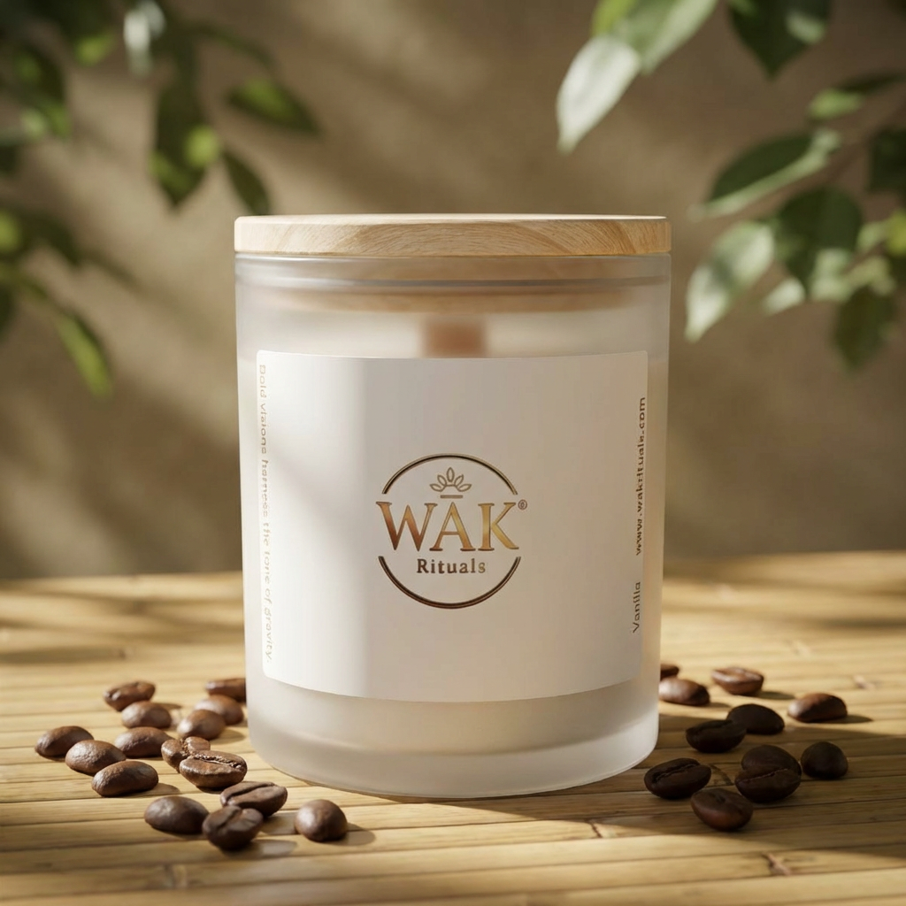 Natural Wood Wick Aromatic Candle, White