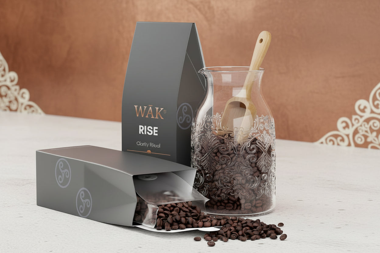 WĀK® RISE Clarity Ritual Coffee, Dark Chocolate Bliss, Dark Roast