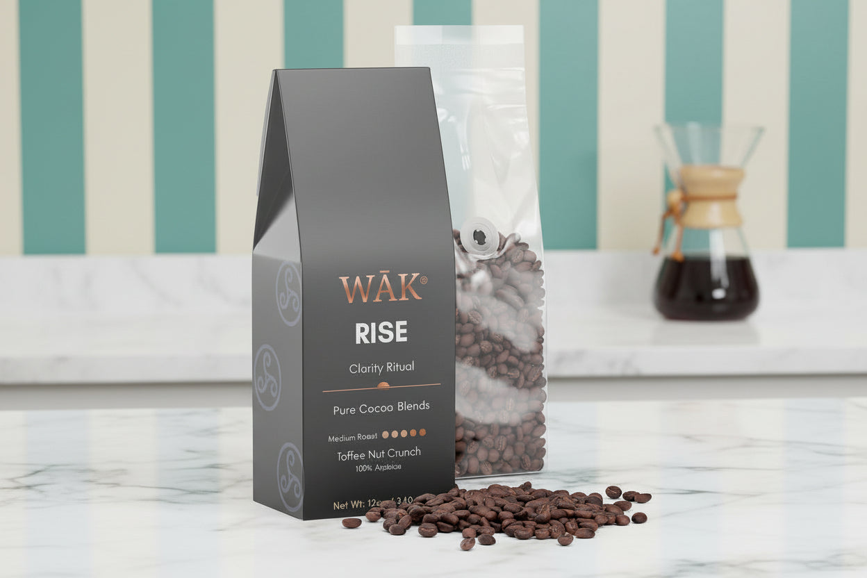 WĀK® RISE Clarity Ritual Toffee Nut Coffee, Medium Roast